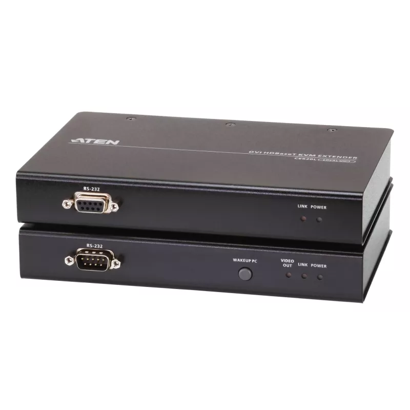 ATEN USB 2.0 DVI Single Link per 1 CAT kabelį (100 m) KVM ilgiklis su pilna USB 2.0 palaikymu (iki 480 Mbps) / HDBaseT 2.0