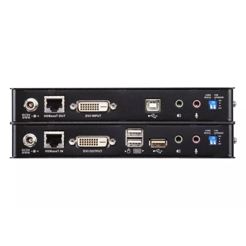 ATEN USB 2.0 DVI Single Link per 1 CAT kabelį (100 m) KVM ilgiklis su pilna USB 2.0 palaikymu (iki 480 Mbps) / HDBaseT 2.0