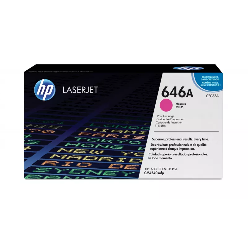 HP 646A Magenta Originali LaserJet dažų kasetė, 12500 puslapių, Purpurinė, 1 vnt.