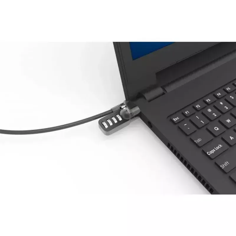Kombinuota spyna Compulocks CL37 T formos strypo apsauginis kabelinis užraktas, juodas