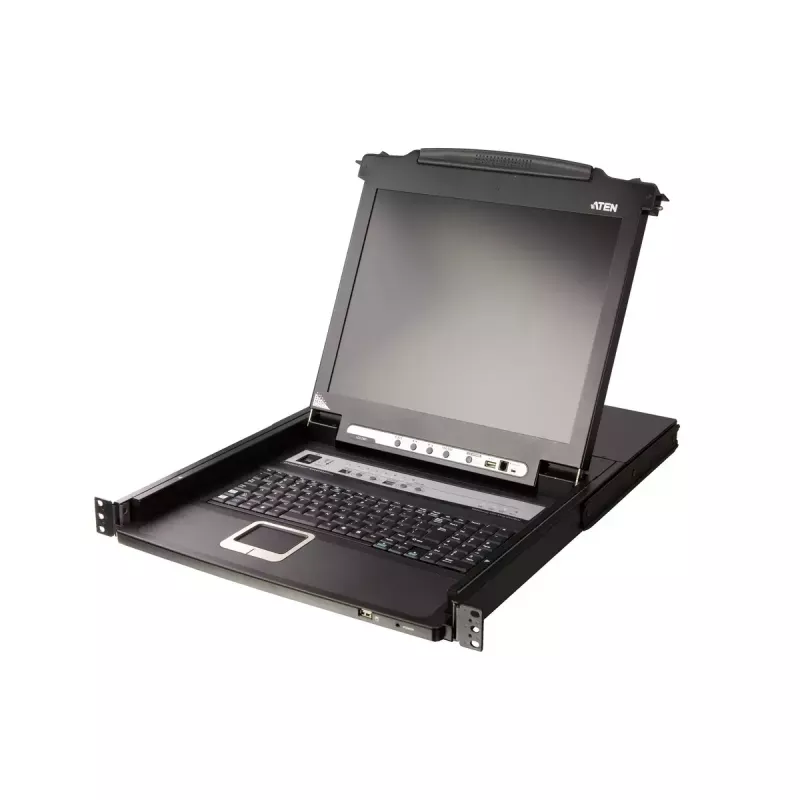 KVM jungiklis ATEN CL5708M Skirtas montuoti stelaže Juoda 1U 17 colių LCD