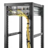 StarTech.com 5 vnt. pakuotė 1U vertikalaus kabelių tvarkymo D formos žiediniai laikikliai, kabelių tvarkyklė 19 inch serverių stelažams/spintoms, tinklo stelažų laidų organizatoriai, kabelių kreipiamieji žiedai