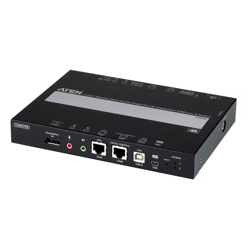 ATEN 1 vietos / nuotolinės prieigos bendrinimo vieno prievado 4K DisplayPort KVM per IP komutatorius