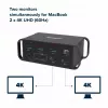 Doko stotelė CANYON CNS-HDS95ST — USB-C (USB 3.2 Gen 2) prijungimo stotelė su 2× HDMI, 2× USB 3.2 Gen1, 2× USB 2.0, Gigabit Ethernet, 100W, aliuminio, juoda