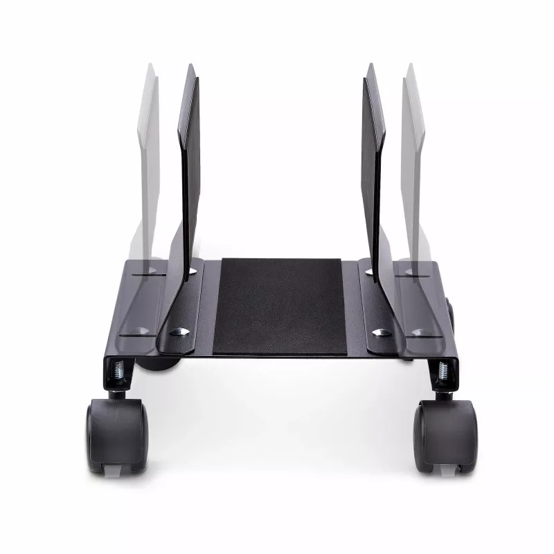 StarTech.com Kompiuterio bokšto vežimėlis, riedantis mobilus procesoriaus laikiklis ant ratukų, maks. apkrova 46.3 lb/21 kg, reguliuojamas kompiuterio korpuso laikiklis, stalinis grindų stovas, plieninė platformėlė