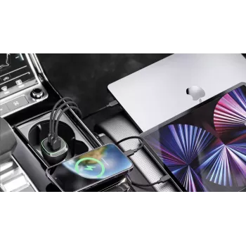 ALOGIC Rapid Power 165W USB-C automobilinis įkroviklis su 240W įkrovimo kabeliu