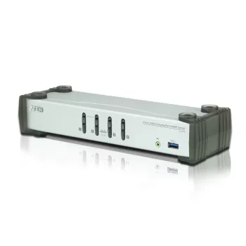 ATEN 4 prievadų USB 3.1 Gen 1 DisplayPort 1.1 KVMP™ komutatorius su garsiakalbiu (KVM kabeliai pridedami)