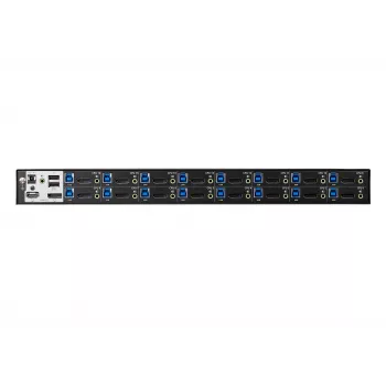 ATEN 16 prievadų USB 3.0 4K DisplayPort KVM jungiklis, 4096 x 2160 pikselių, 4K Ultra HD, 26,66 W, juodas