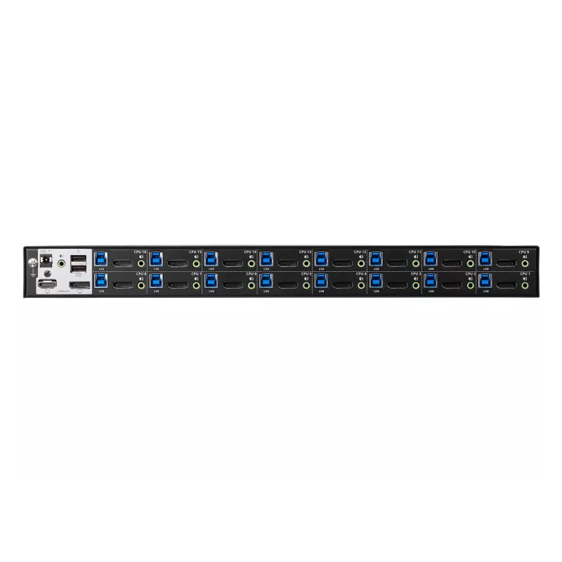 ATEN 16 prievadų USB 3.0 4K DisplayPort KVM jungiklis, 4096 x 2160 pikselių, 4K Ultra HD, 26,66 W, juodas