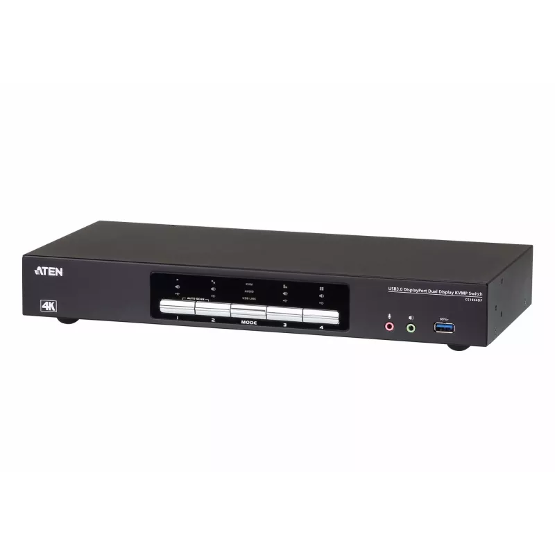 KVMP komutatorius ATEN 4P USB3.0 DisplayPORT dvigubas vaizdas