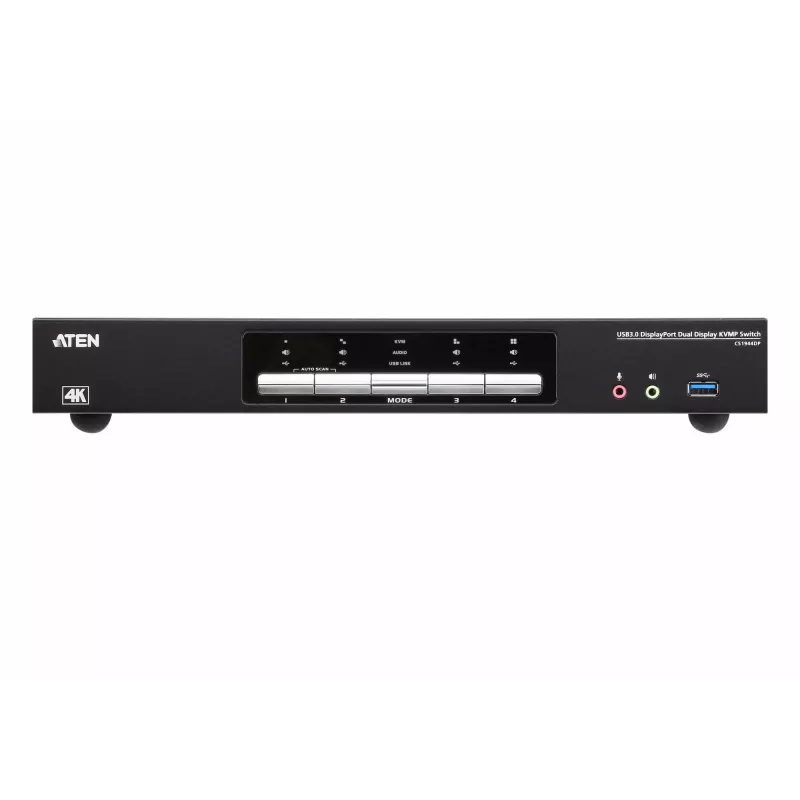 KVMP komutatorius ATEN 4P USB3.0 DisplayPORT dvigubas vaizdas