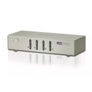 ATEN 4 prievadų USB VGA KVM su garsu (KVM laidai pridedami), QXGA, 0,177 W, pilka