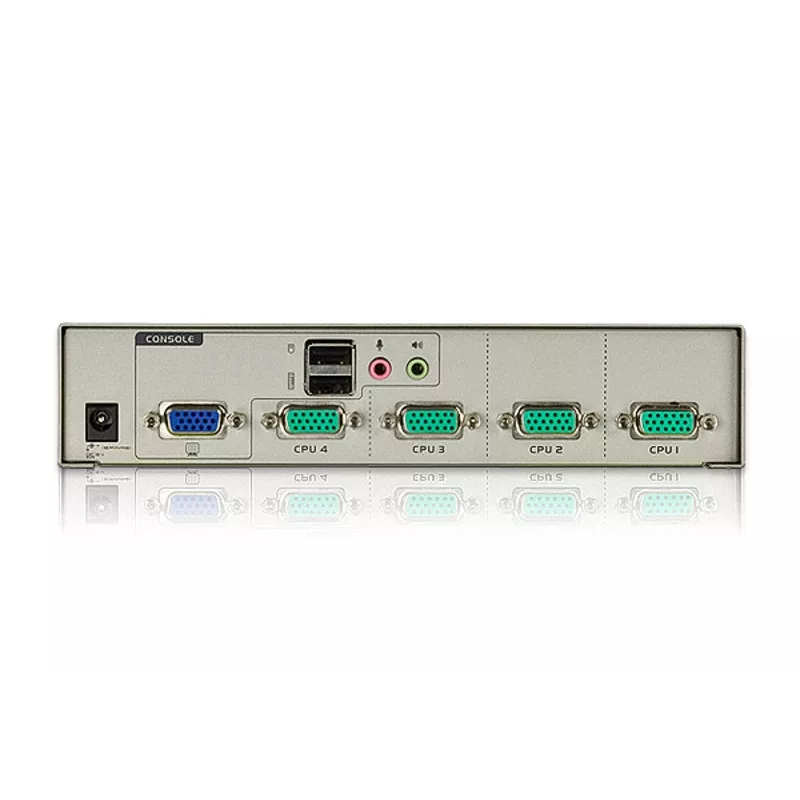 ATEN 4 prievadų USB VGA KVM su garsu (KVM laidai pridedami), QXGA, 0,177 W, pilka