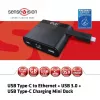 CLUB3D USB-C į eternetą + USB 3.0 + USB-C įkrovimo mini dokas