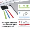 CLUB3D USB-C į eternetą + USB 3.0 + USB-C įkrovimo mini dokas
