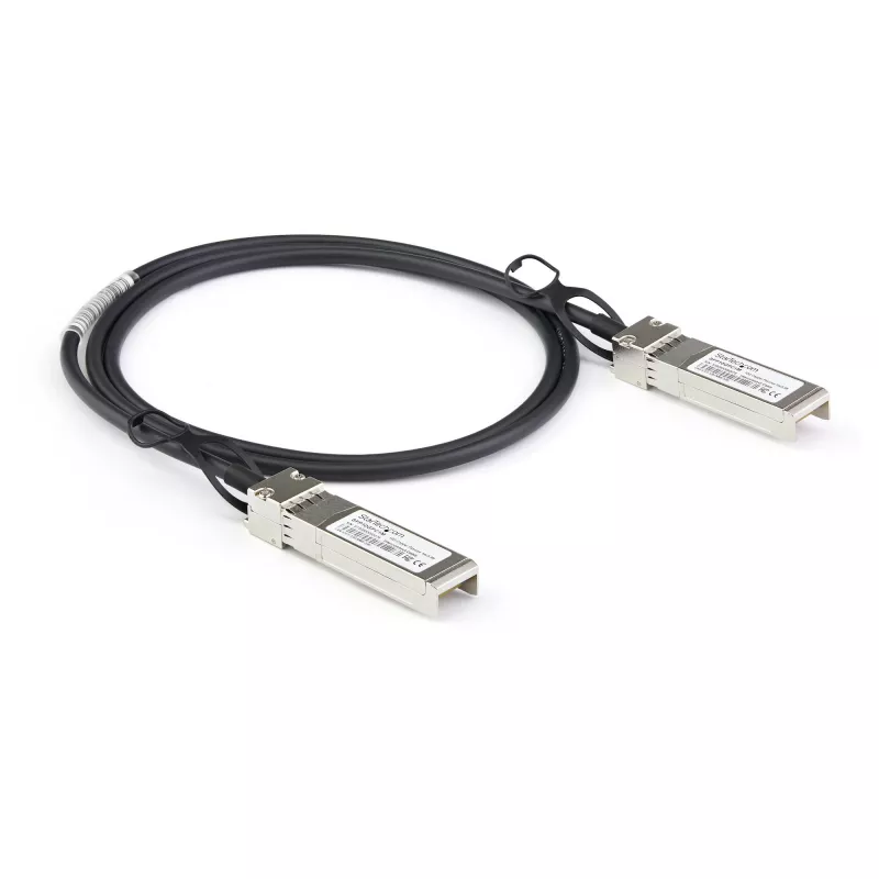 StarTech.com Dell EMC DAC-SFP-10G-1M suderinamas 1 m 10G SFP+ į SFP+ tiesioginio prijungimo kabelis Twinax – 10GbE SFP+ varinis DAC 10 Gbps mažos galios pasyvus Mini GBIC / siųstuvo-imtuvo modulis DAC