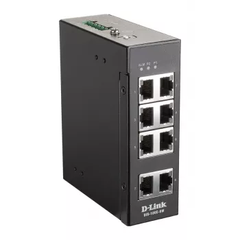 D-Link 8 prievadų nevaldomas pramoninis komutatorius su 8 x 10/100 BaseT(X) prievadais