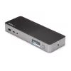 StarTech.com universali nešiojamojo kompiuterio dokų stotelė, hibridinė USB-C ir USB-A, dviguba 4K DP ir HDMI, 60W PD, Mac / Windows / Chrome OS, 4x USB 5Gbps šakotuvas, GbE
