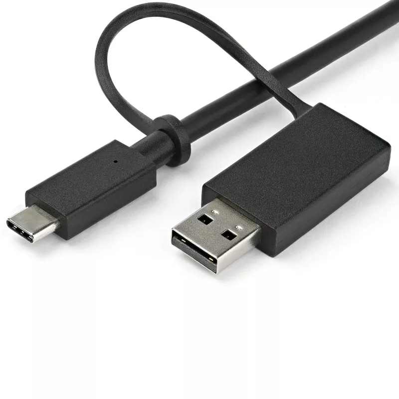 StarTech.com universali nešiojamojo kompiuterio dokų stotelė, hibridinė USB-C ir USB-A, dviguba 4K DP ir HDMI, 60W PD, Mac / Windows / Chrome OS, 4x USB 5Gbps šakotuvas, GbE