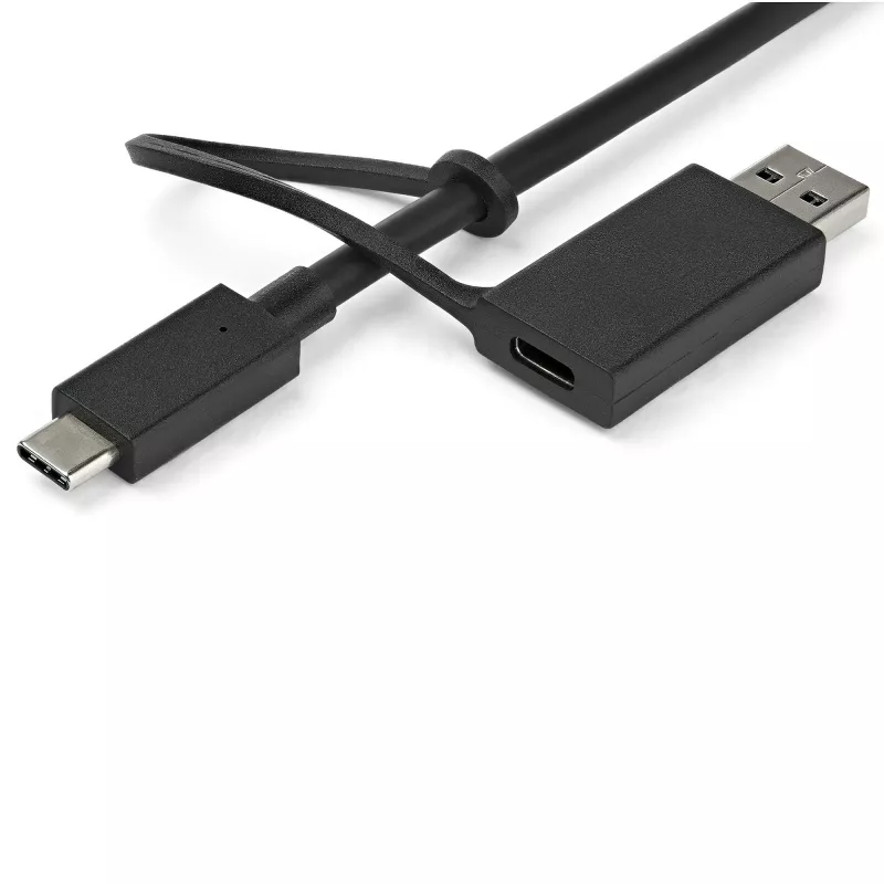 StarTech.com universali nešiojamojo kompiuterio dokų stotelė, hibridinė USB-C ir USB-A, dviguba 4K DP ir HDMI, 60W PD, Mac / Windows / Chrome OS, 4x USB 5Gbps šakotuvas, GbE
