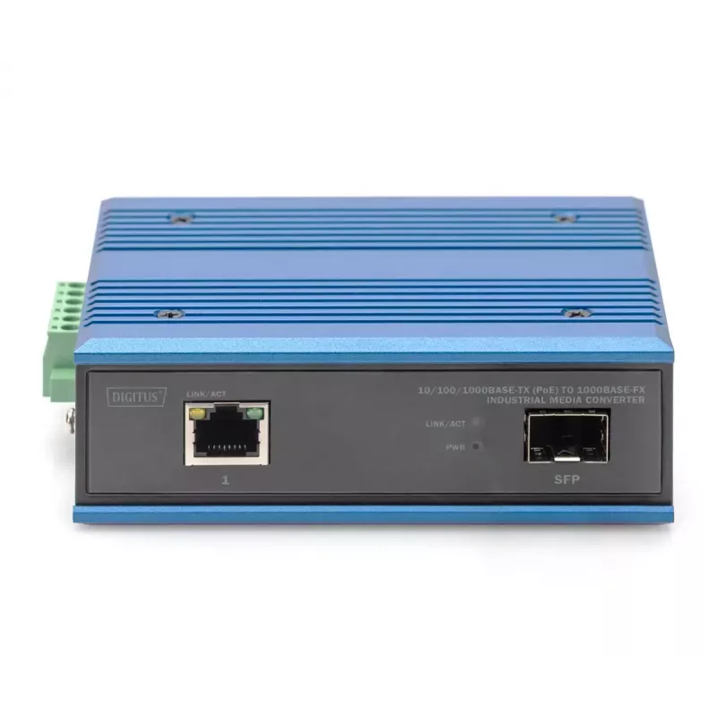 Digitus medijos keitiklis 10/100/1000Base-TX PoE į 1000Base-FX 1000 Mbit/s