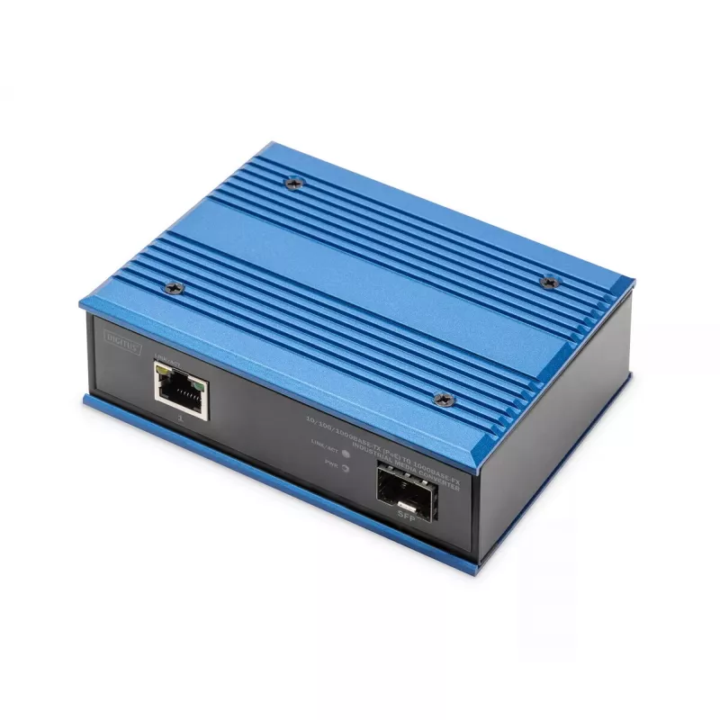 Digitus medijos keitiklis 10/100/1000Base-TX PoE į 1000Base-FX 1000 Mbit/s