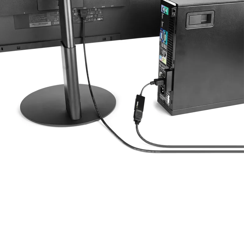 StarTech.com DisplayPort į HDMI adapteris - 4K 60Hz aktyvus DP 1.4 į HDMI 2.0 vaizdo keitiklis - DP į HDMI monitoriaus/TV/ekrano kabelio adapteris - užfiksuojanti DP jungtis