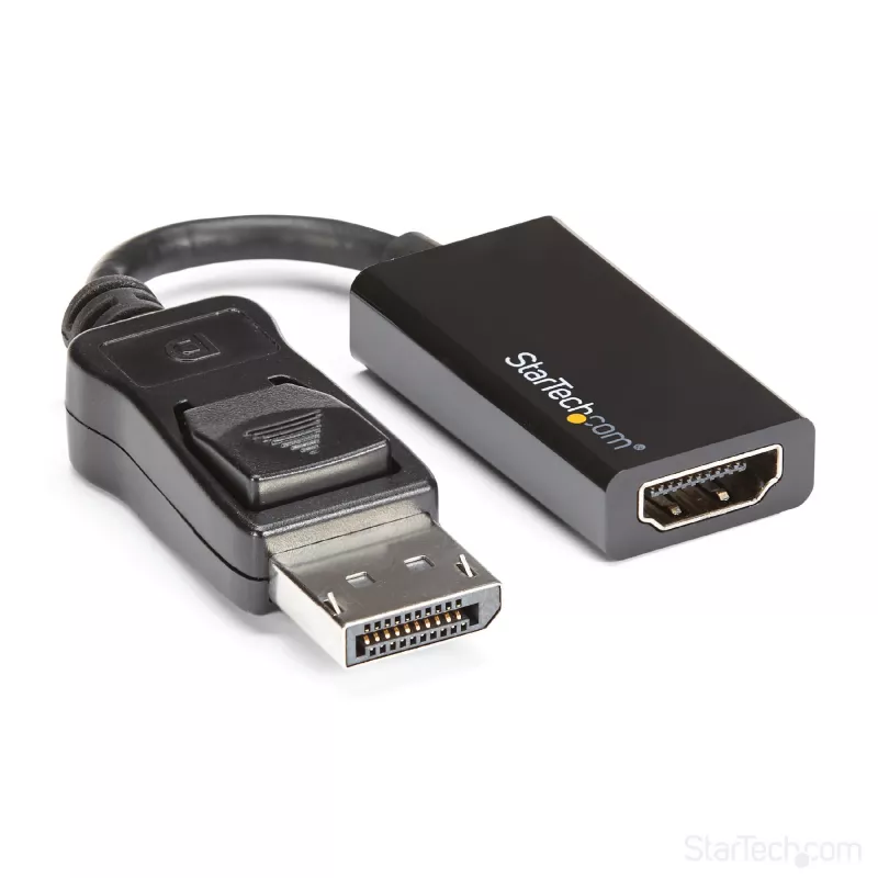 StarTech.com DisplayPort į HDMI adapteris - 4K 60Hz aktyvus DP 1.4 į HDMI 2.0 vaizdo keitiklis - DP į HDMI monitoriaus/TV/ekrano kabelio adapteris - užfiksuojanti DP jungtis