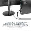 StarTech.com DisplayPort į HDMI adapteris - 4K 60Hz aktyvus DP 1.4 į HDMI 2.0 vaizdo keitiklis - DP į HDMI monitoriaus/TV/ekrano kabelio adapteris - užfiksuojanti DP jungtis