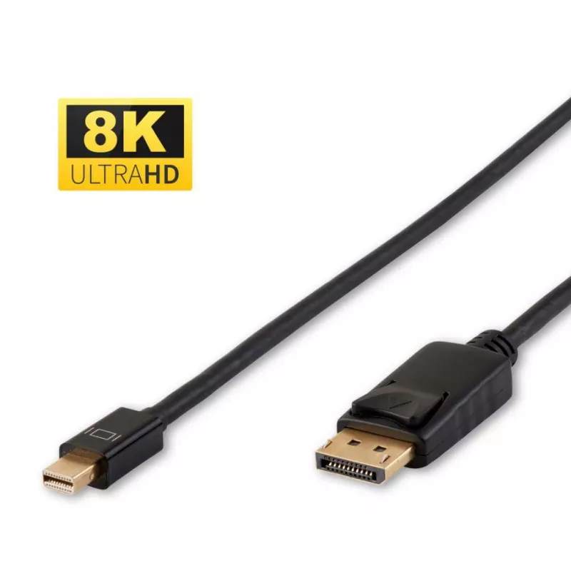 Microconnect DP-MMG-100MBV1.4 DisplayPort laidas 1 m Mini DisplayPort Juoda