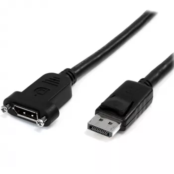 StarTech.com 3 pėdų (1 m) skydo montavimo DisplayPort laidas - 4K x 2K - DisplayPort 1.2 ilginimo laidas iš tėvo į motiną - DP vaizdo ilgintuvo laidas su skydo montavimo DP jungtimi - DP monitoriaus laidas