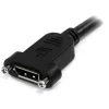StarTech.com 3 pėdų (1 m) skydo montavimo DisplayPort laidas - 4K x 2K - DisplayPort 1.2 ilginimo laidas iš tėvo į motiną - DP vaizdo ilgintuvo laidas su skydo montavimo DP jungtimi - DP monitoriaus laidas