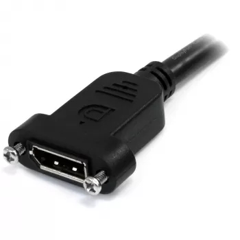StarTech.com 3 pėdų (1 m) skydo montavimo DisplayPort laidas - 4K x 2K - DisplayPort 1.2 ilginimo laidas iš tėvo į motiną - DP vaizdo ilgintuvo laidas su skydo montavimo DP jungtimi - DP monitoriaus laidas