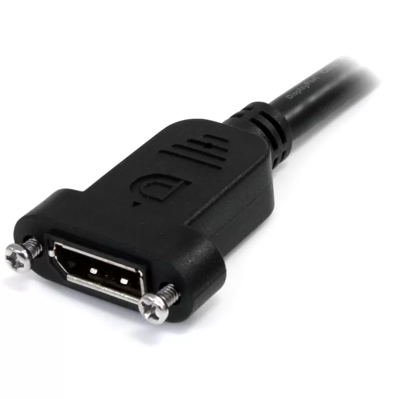 StarTech.com 3 pėdų (1 m) skydo montavimo DisplayPort laidas - 4K x 2K - DisplayPort 1.2 ilginimo laidas iš tėvo į motiną - DP vaizdo ilgintuvo laidas su skydo montavimo DP jungtimi - DP monitoriaus laidas