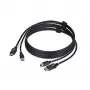StarTech.com 1,8 m DisplayPort ir USB 5 Gbps KVM laidas, 4K 60Hz, universaliai suderinamas DP 1.2/USB 3.0 kombinuotas laidas KVM komutatoriams