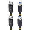 StarTech.com 1,8 m DisplayPort ir USB 5 Gbps KVM laidas, 4K 60Hz, universaliai suderinamas DP 1.2/USB 3.0 kombinuotas laidas KVM komutatoriams