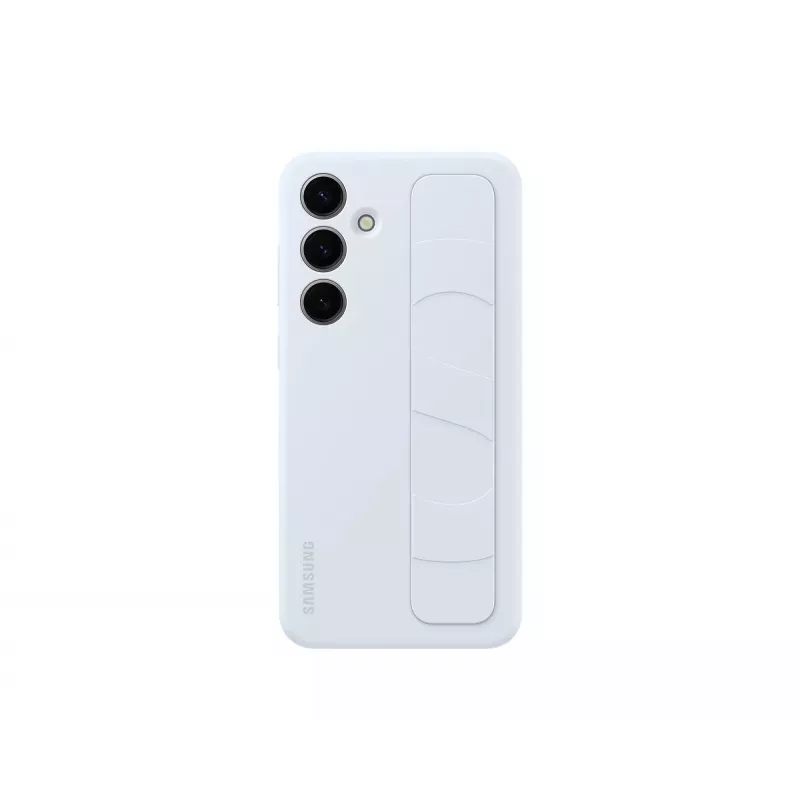 Dėklas Samsung Galaxy S24+ šviesiai mėlynas vienspalvis stalinis stovas