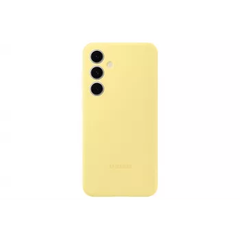 Dėklas „Samsung Galaxy S24 FE“ silikoninis, vienspalvis geltonas