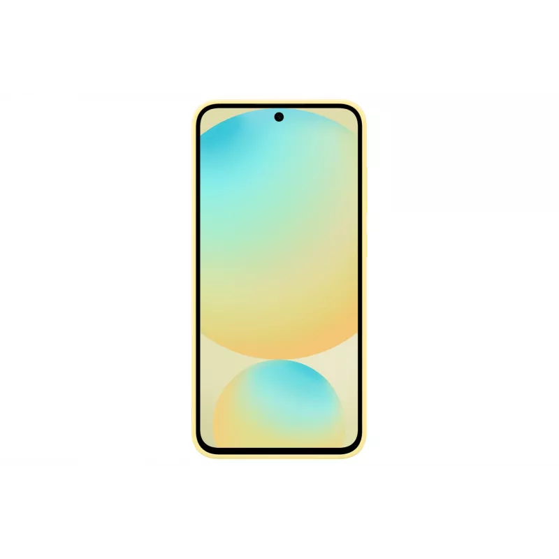 Dėklas „Samsung Galaxy S24 FE“ silikoninis, vienspalvis geltonas