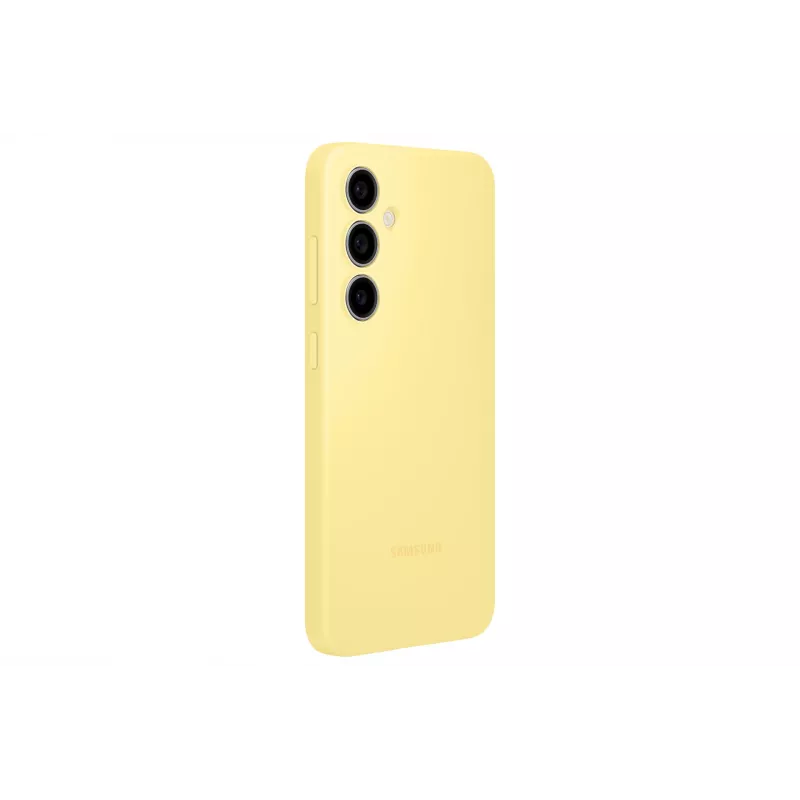 Dėklas „Samsung Galaxy S24 FE“ silikoninis, vienspalvis geltonas