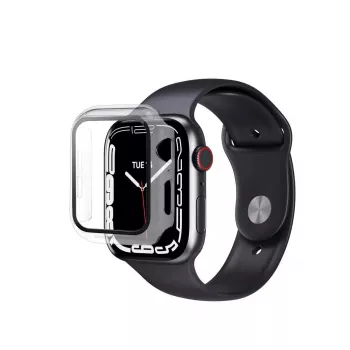 eSTUFF Titan Shield viso korpuso ekrano apsauga, skirta Apple Watch Series 9/8/7 45 mm – skaidri