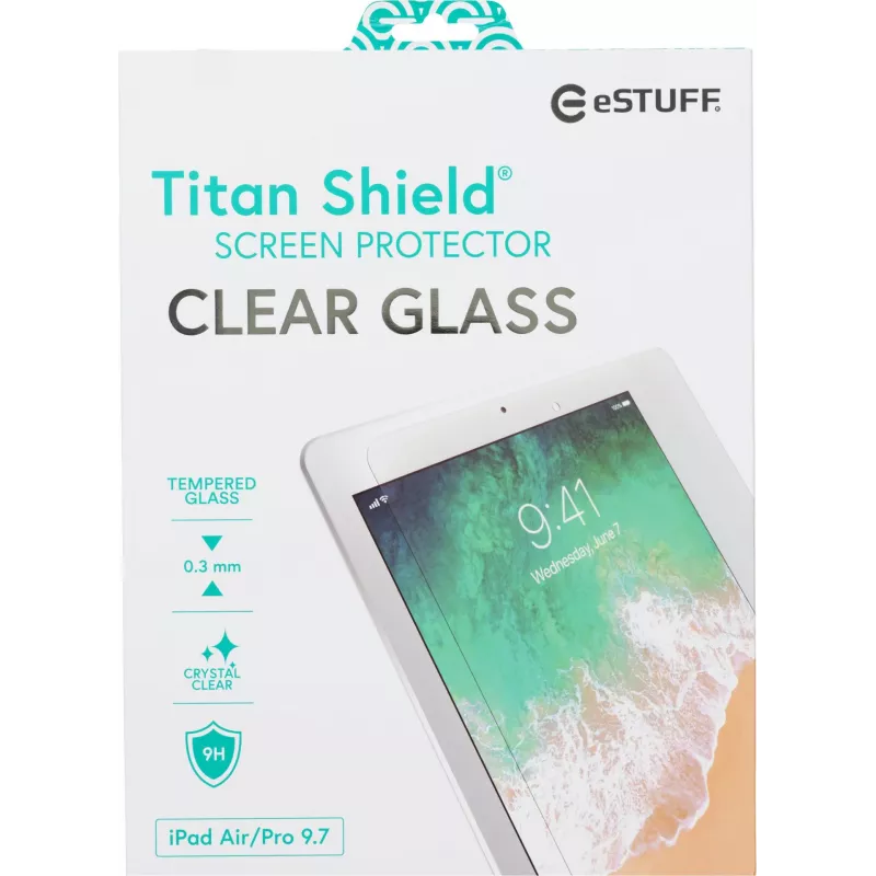 “eSTUFF” ekrano apsauginė plėvelė, skirta 9,7 colių iPad visiems modeliams – skaidri