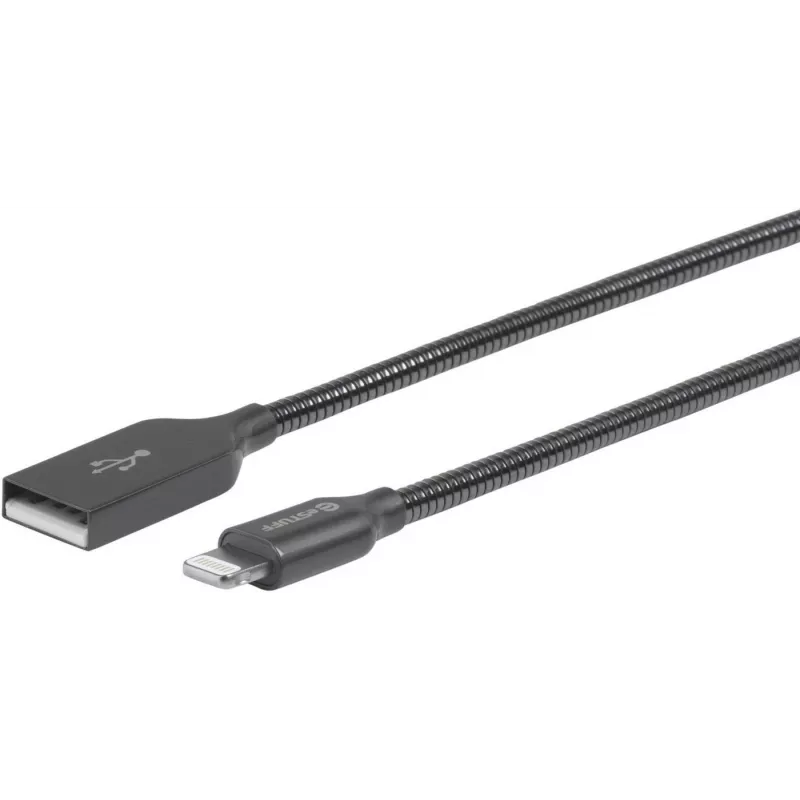 eSTUFF ES601165 Lightning laidas 1.5 m Pilka