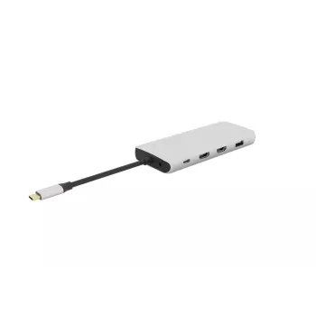 eSTUFF ES623009 sąsajos koncentratorius USB 3.2 Gen 1 (3.1 Gen 1) Type-C 5000 Mbit/s pilka