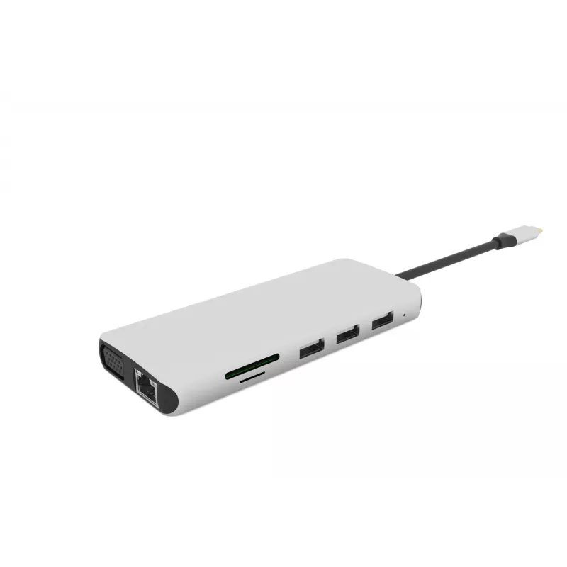 eSTUFF ES623009 sąsajos koncentratorius USB 3.2 Gen 1 (3.1 Gen 1) Type-C 5000 Mbit/s pilka