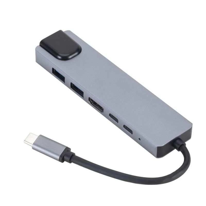 eSTUFF ES623012 nešiojamojo kompiuterio dokas / prievadų replikatorius USB 3.2 Gen 1 (3.1 Gen 1) Type-C pilka