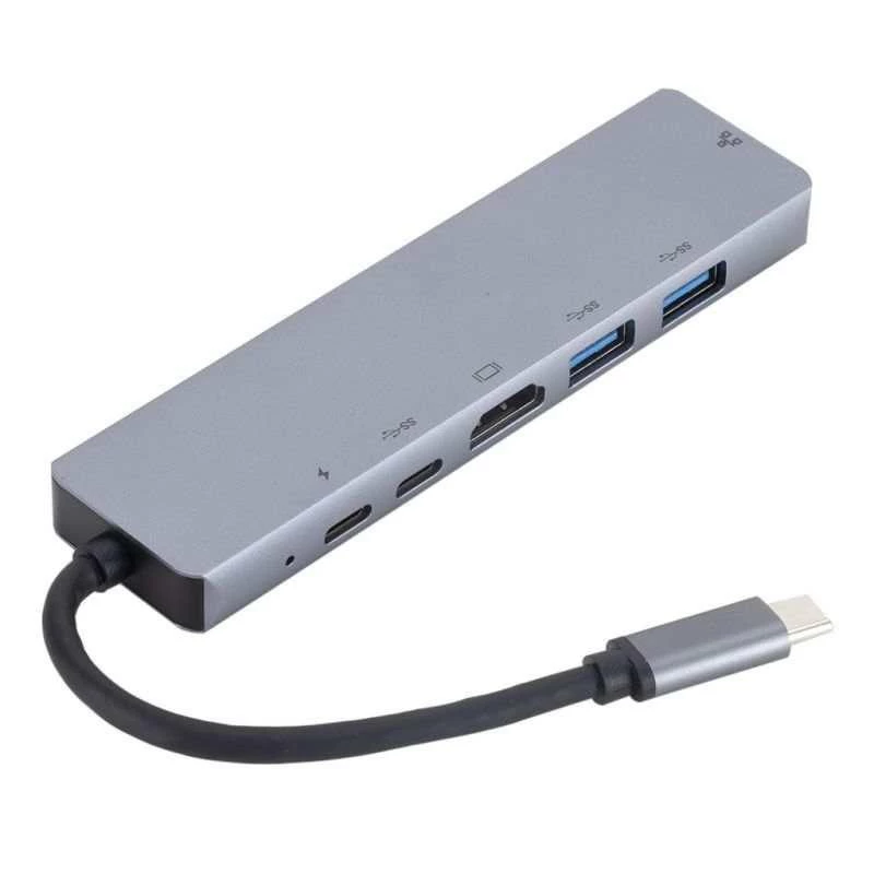 eSTUFF ES623012 nešiojamojo kompiuterio dokas / prievadų replikatorius USB 3.2 Gen 1 (3.1 Gen 1) Type-C pilka