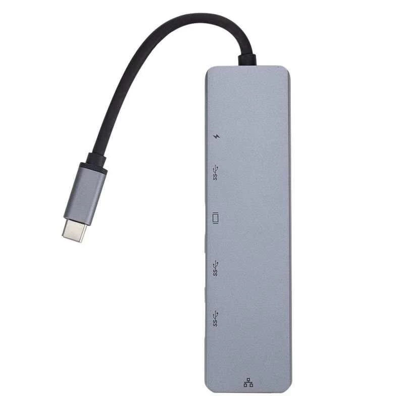 eSTUFF ES623012 nešiojamojo kompiuterio dokas / prievadų replikatorius USB 3.2 Gen 1 (3.1 Gen 1) Type-C pilka