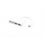 USB Hub eSTUFF USB-C į 2 x USB 3.0 ir 2 x USB-C 3.1 10000 Mbit/s baltas