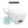 Vidinis įkroviklis eSTUFF ES637001 išmaniajam telefonui, baltas, 5V, 1xUSB, 1xUSB-C